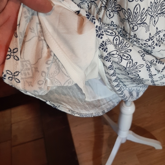 NWT Loft Sleeveless Lightweight Pullover Dress White and Navy Horizontal Print - Picture 7 of 9